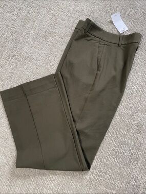 Mango Olive Green Tailored Trousers